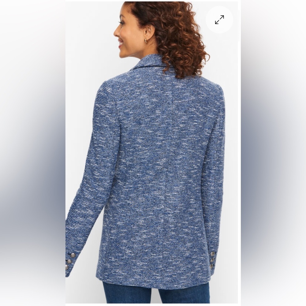 Talbots Double Breasted Blue Multi Tweed Jacket - Picture 4 of 14
